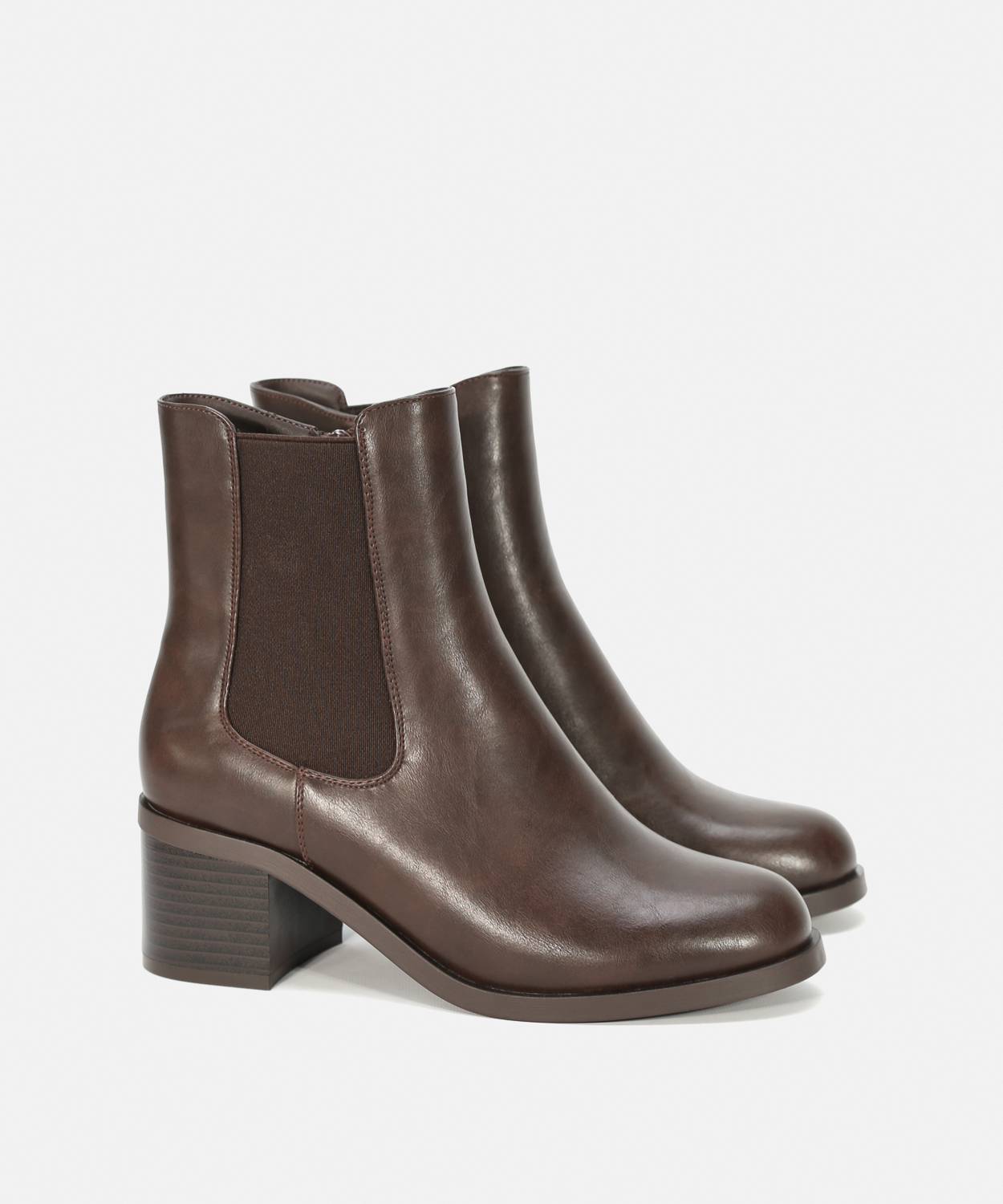 Botins castanhos chelsea salto image number null